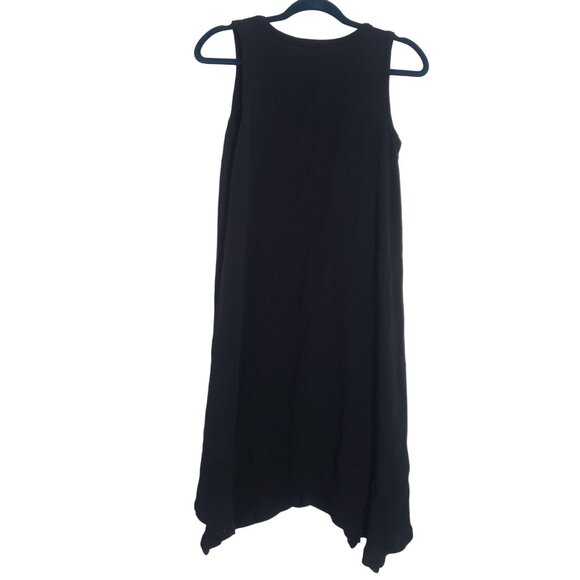 Soft Surroundings Womens Black Cotton Handkerchief Dress Petite Small Casual - Picture 2 of 7